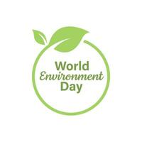 World environment day lettering vector