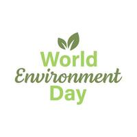 World environment day lettering vector