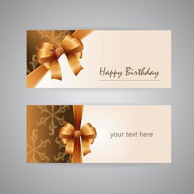 Gold birthday invitation card