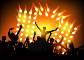 Club party with dancing people vector