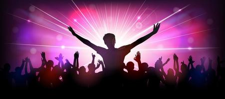 Club party with dancing people vector