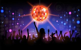 Club party with dancing people vector