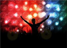 Club party with dancing people vector