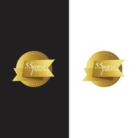 set of anniversary logotype style with handwriting golden color for celebration event vector