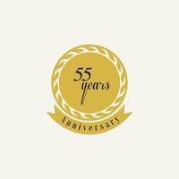 conjunto de estilo de logotipo de aniversario con escritura en color dorado para evento de celebración vector