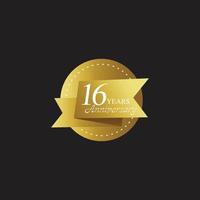 set of anniversary logotype style with handwriting golden color for celebration event vector