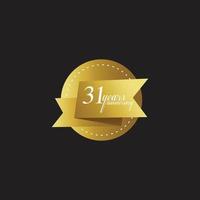 set of anniversary logotype style with handwriting golden color for celebration event vector