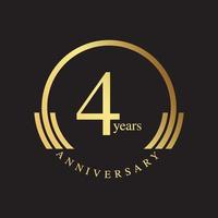 set of anniversary logotype style with handwriting golden color for celebration event vector