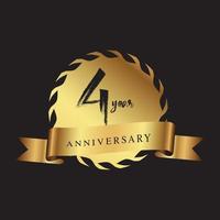 set of anniversary logotype style with handwriting golden color for celebration event vector