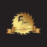 set of anniversary logotype style with handwriting golden color for celebration event vector