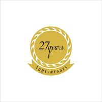 set of anniversary logotype style with handwriting golden color for celebration event vector