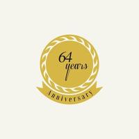 conjunto de estilo de logotipo de aniversario con escritura en color dorado para evento de celebración vector