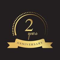 set of anniversary logotype style with handwriting golden color for celebration event vector