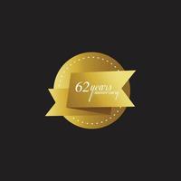 set of anniversary logotype style with handwriting golden color for celebration event vector