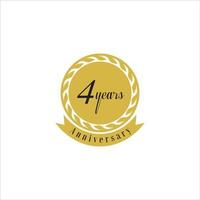 conjunto de estilo de logotipo de aniversario con escritura en color dorado para evento de celebración vector