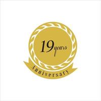 set of anniversary logotype style with handwriting golden color for celebration event vector