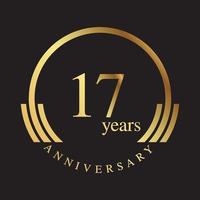 set of anniversary logotype style with handwriting golden color for celebration event vector