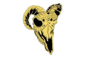 Skull goat vector illustration