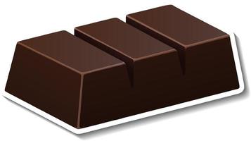 Dark chocolate bar isolated vector