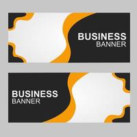 diseño de banner horizontal para empresas en color naranja. diseño de plantilla de negocio de oficina. vector