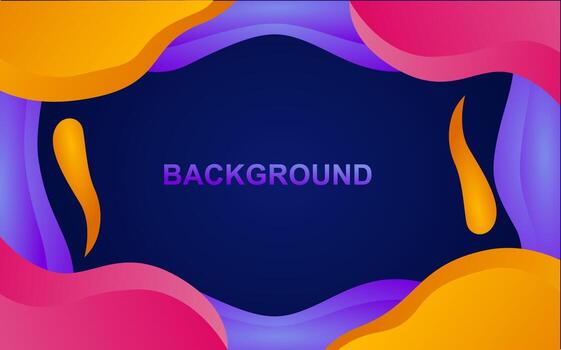 horizontal background design with abstract shapes in blue and colorful gradient colors. blue gradient color modern background. design for office cover vector