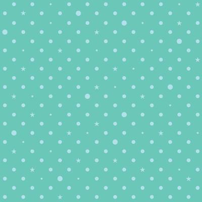 Blue Green Mint Star Polka Dots Background