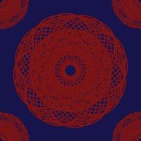 Red and Blue Round Lace Gothic Pattern vector
