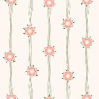 Orange Flower Vine Beige Background vector