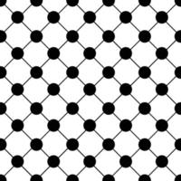 Black Polka dot Chess Board Grid White Background vector