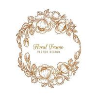 Ornamental decorative floral frame background vector