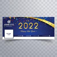 Elegant 2022 happy new year background vector