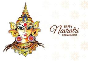 Beautiful happy navratri hindu festival celebration background vector