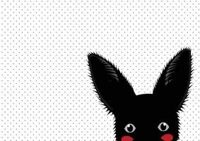 Black Rabbit Dots Background vector