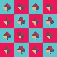 Card Suit Chess Board Blue Sky and Pink vector