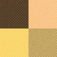 Set Orange Yellow Star Polka Dots vector