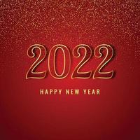Elegant 2022 new year holiday card background vector