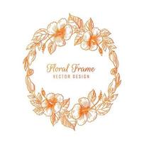 Ornamental decorative floral frame background vector