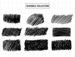 Hand draw scribble sketch collection design vector