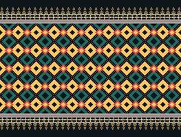 Geometric ethnic oriental pattern background. Design for texture, wrapping, clothing, batik, fabric, wallpaper and background. Pattern embroidery design. vector