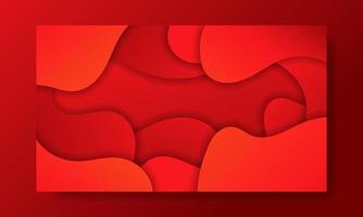 Abstract Red Fluid Wave Background vector