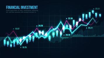 Stock market or forex trading graph in graphic concept vector