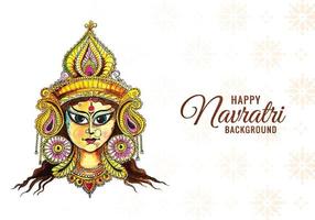 Beautiful happy navratri hindu festival celebration background vector