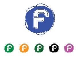 F letter logo and icon design template vector