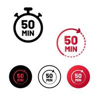 Abstract 50 Minutes Icon Illustration vector