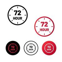 Abstract 72 Hours Icon Illustration vector