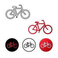 Ilustración de icono de bicicleta abstracta vector