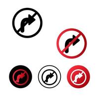 No Right Turn Icon Design vector