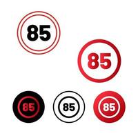 Speed Limit 85 Icon Design vector