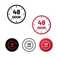 Abstract 48 Hour Icon Illustration vector