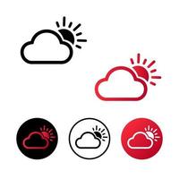 Abstract Day Cloudy Icon Illustration vector